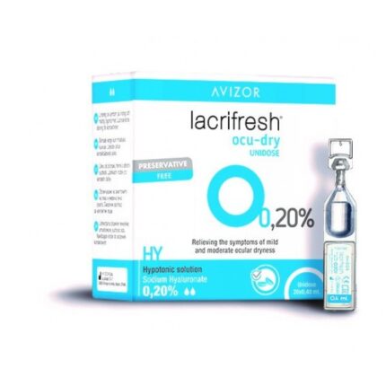 Acu pilieni AVIZOR Lacrifresh Ocu-dry unidose 0.2%